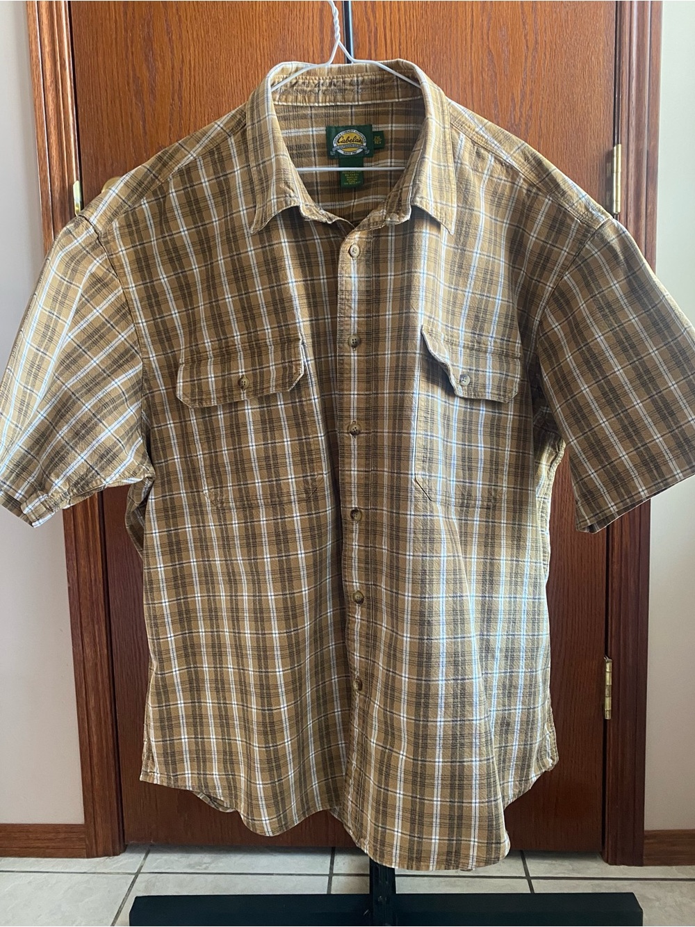 VTG Cabela's 2XL Roughneck Canvas Shirt 57" Chest Macau Heavyweight Plaid 90's
